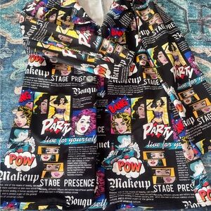 Colorful Comic Graphic Print Jacket